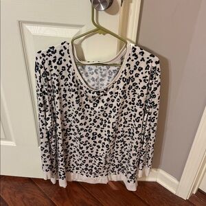 Leopard Print Long Sleeve Top
